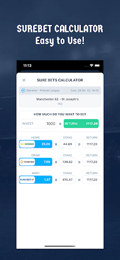 Sure Bets Arbitrage Bet Finder app download for android  2.3 screenshot 3