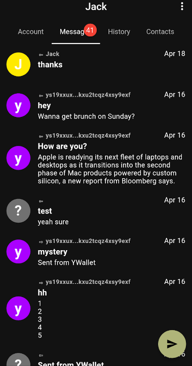 YWallet App Download for Android  1.7.0 screenshot 2