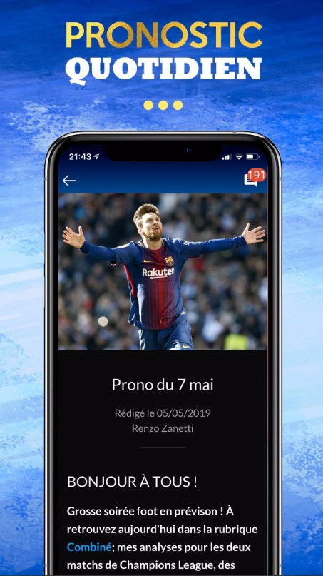 Pronostic foot App for Android Download  3.0 screenshot 1