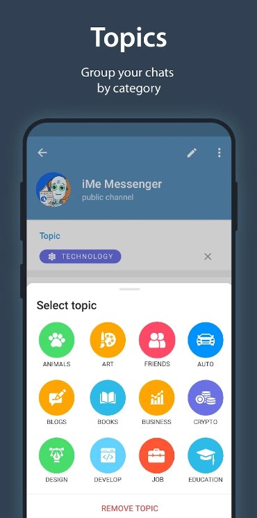 iMe Messenger & Crypto Wallet  1.8.0 screenshot 2