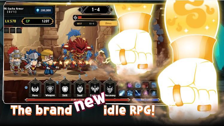 VIP Mega Knight Idle RPG free full game download  1.253 screenshot 1