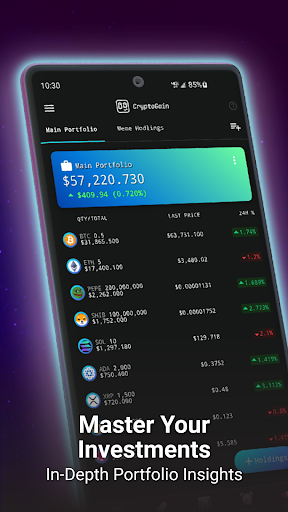 CryptoGain Charts & Portfolio App Download for Android  1.0.07 screenshot 2