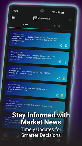 CryptoGain Charts & Portfolio App Download for Android  1.0.07 screenshot 1