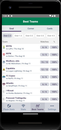 FlashStats Live Football Data app download latest version  1.6 screenshot 1