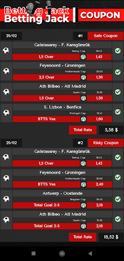 Betting Jack Coupon / Tips app free download for android  1.0.1 screenshot 2