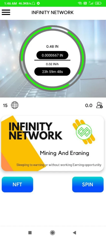 Infinity Network mining app download latest version 2024  1.7.6 screenshot 4