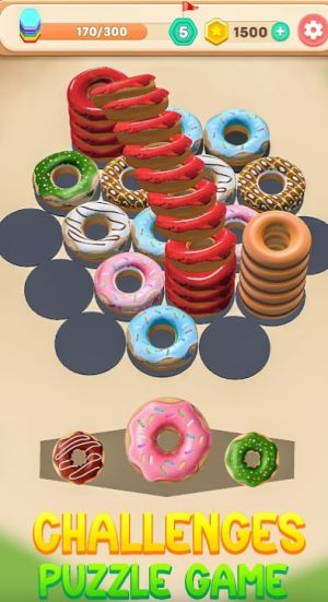 Hexa Donut Sort Shuffle Game Apk Download for AndroidͼƬ1